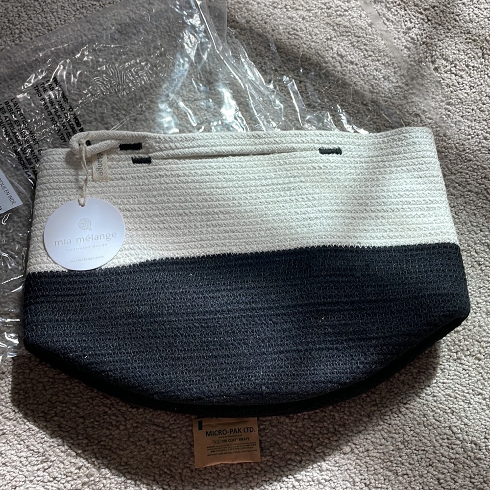 NWT handmade cotton basket